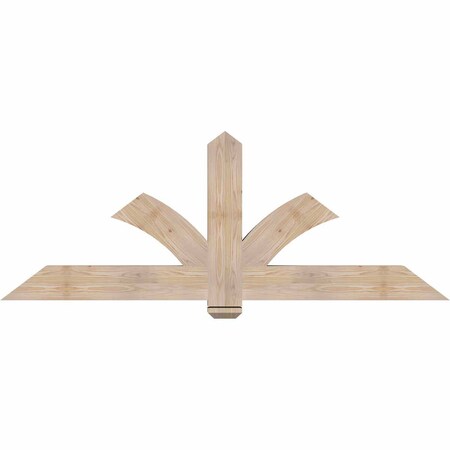 Ekena Millwork Redmond Smooth Timber Gable Bracket, Douglas Fir, 72"W x 27"H x 3 1/2"D x 5 1/2"F, 9/12 Pitch GBW072X27X0406RED00SDF